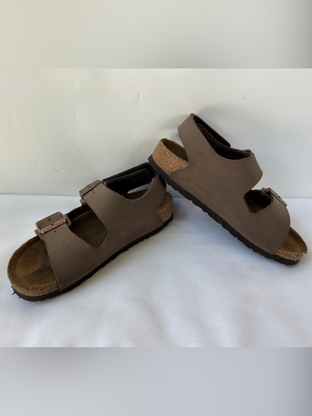 Birkenstock Milano HL Birkibuc Brown Sandals EU28 Kids Toddler Size C10